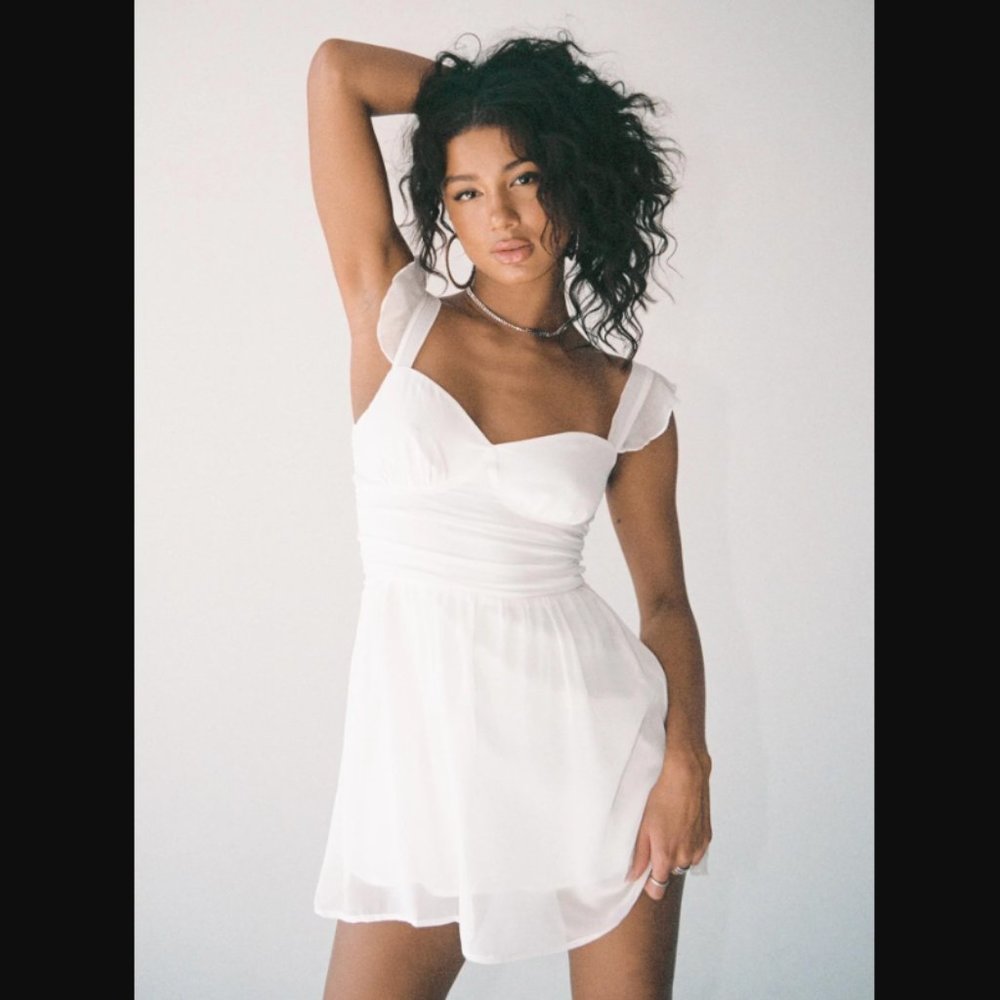 Princess Polly Elegant White Mini Dress